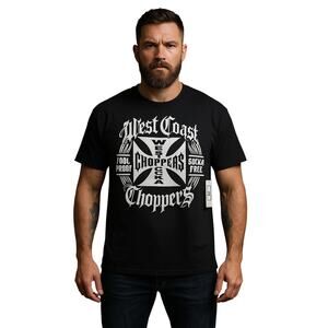 West Coast Choppers Mens 2XL Black Fool Proof Sucka Free Graphic NWOT T-Shirt